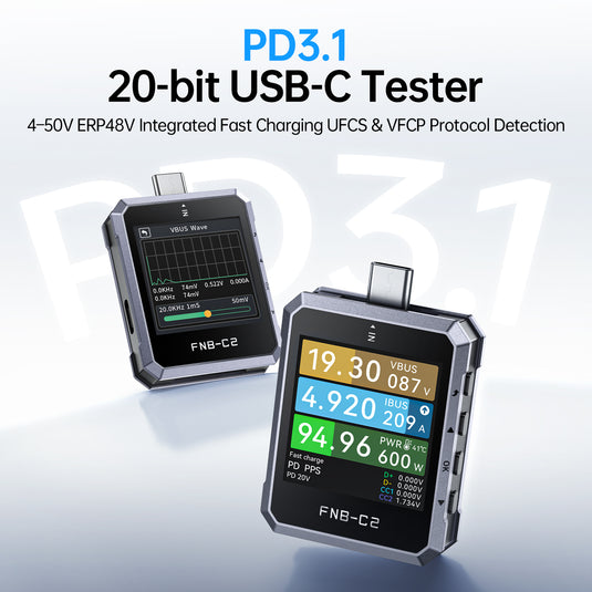 [FNB-C2] USB PD 3.1 Type-C Fast Charging Tester - Polar Tech Australia