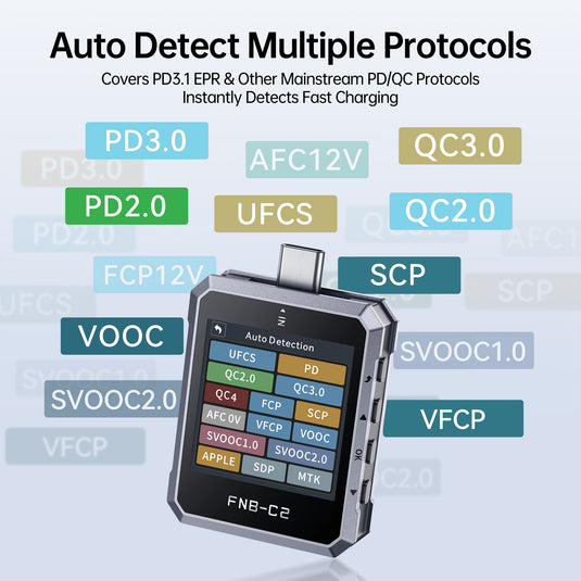 [FNB-C2] USB PD 3.1 Type-C Fast Charging Tester - Polar Tech Australia