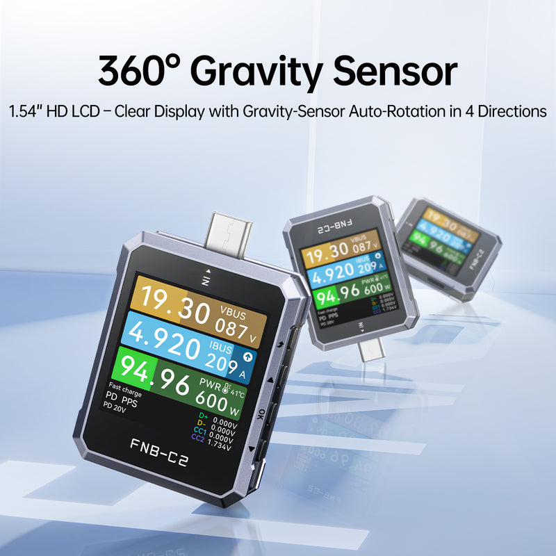 Load image into Gallery viewer, [FNB-C2] USB PD 3.1 Type-C Fast Charging Tester - Polar Tech Australia
