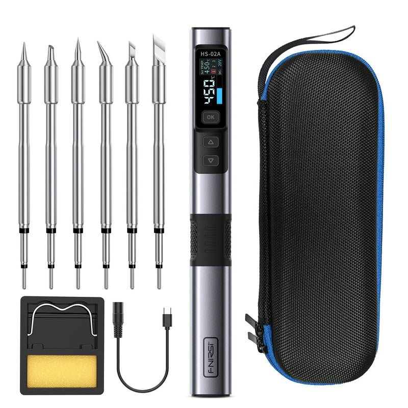 Load image into Gallery viewer, [HS-02] FNIRSI Intelligent Soldering Iron 100W Portable Temperature-Controlled Soldering Station - Polar Tech Australia
