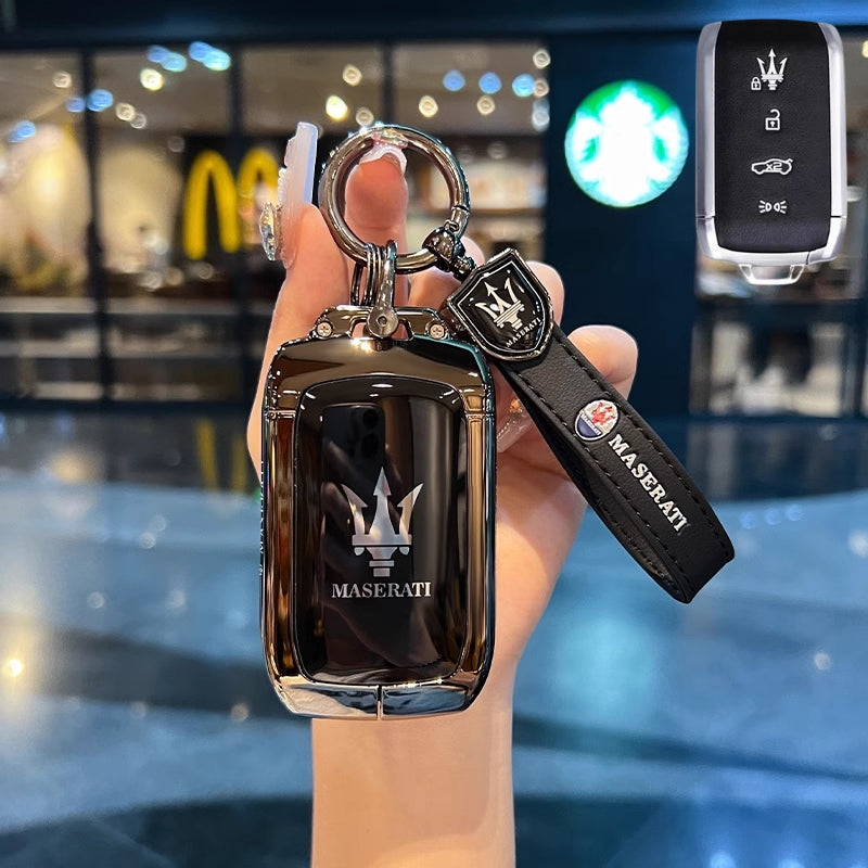 Chargez l&#39;image dans la visionneuse de la galerie, Maserati Zinc Alloy Full-Cover Stylish &amp; Elegant Design Car Key Fob Case Cover for New Grecale MC20 Ghibli Since 2023
