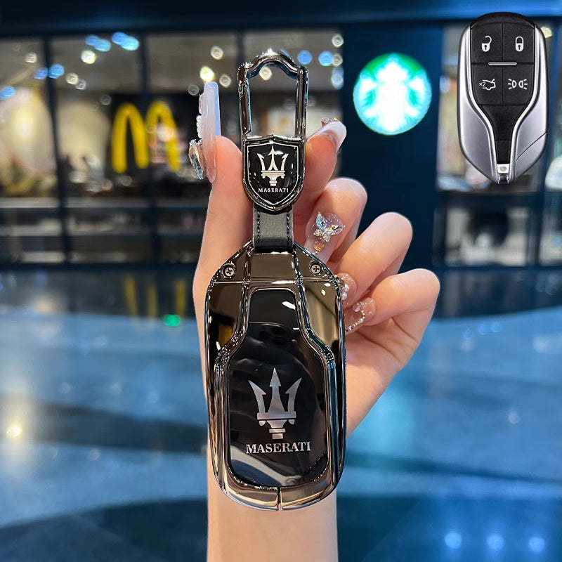 Chargez l&#39;image dans la visionneuse de la galerie, Maserati Zinc Alloy Full-Cover Stylish &amp; Elegant Design Car Key Fob Case for Cover Levante, MC20, Ghibli, Quattroporte 2014-2022
