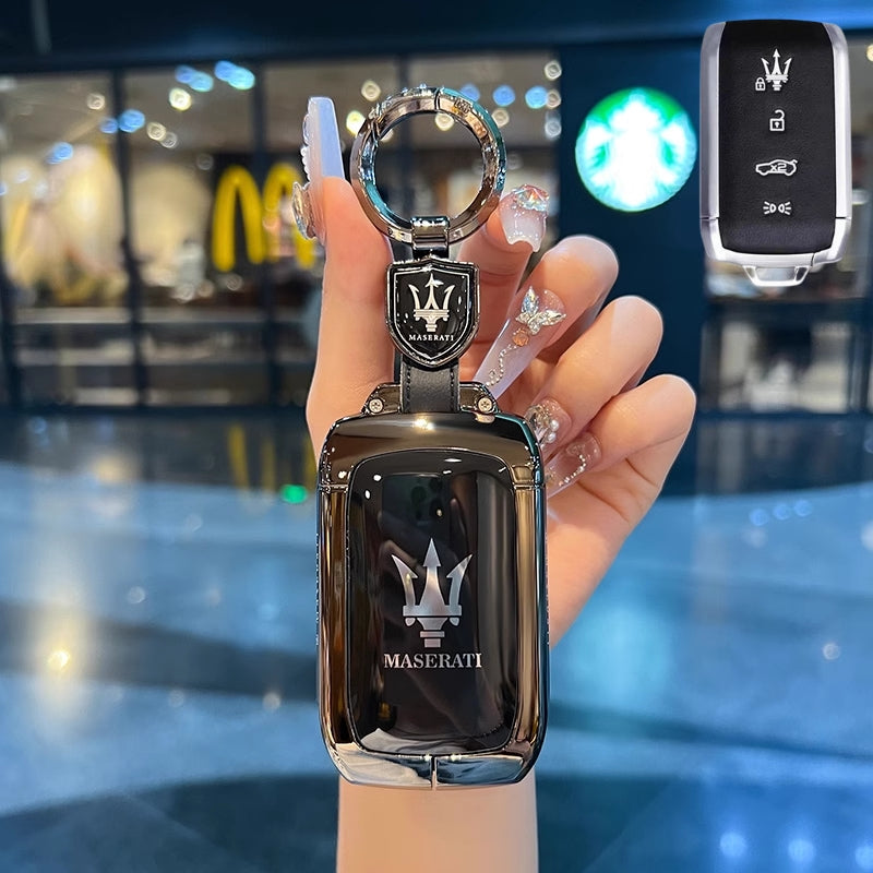 Chargez l&#39;image dans la visionneuse de la galerie, Maserati Zinc Alloy Full-Cover Stylish &amp; Elegant Design Car Key Fob Case Cover for New Grecale MC20 Ghibli Since 2023
