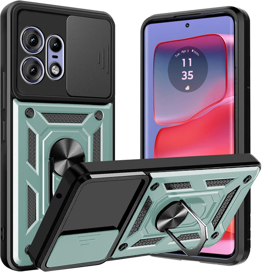 [Built-in 360-degree rotatable ring bracket][Camera Cover] Motorola Moto Edge 50 Pro - Shield Shockproof Rugged Heavy Duty Case - Polar Tech Australia