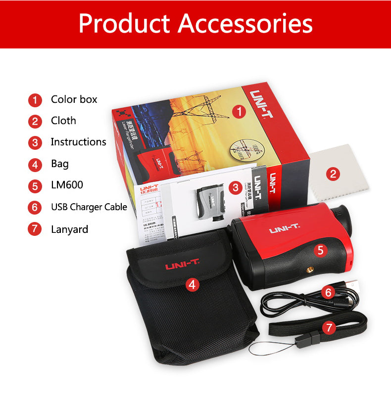 Load image into Gallery viewer, [LM600] UNI-T Golf Laser Rangefinder Laser Range Finder Telescope Distance Meter Altitude Angle - Polar Tech Australia
