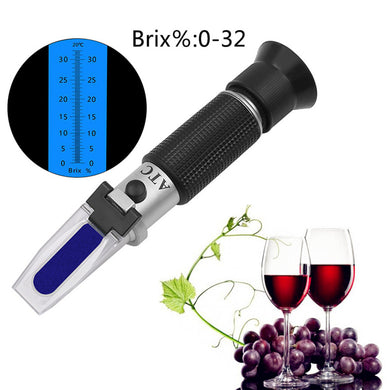 [ATC] Fruit Brix Refractometer Auto Refractometer Sugar Concentration ATC Sweetness Tester Fruit Sugar Meter for Homebrew Honey Vegetables Range Brix 0-32% - Polar Tech Australia