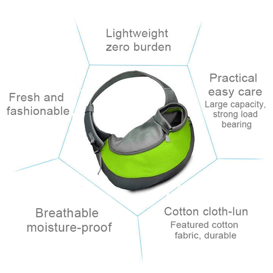 Dog and Cat Sling Carrier Hands Free Reversible Pet Papoose Bag, Size：Large, Size：Large