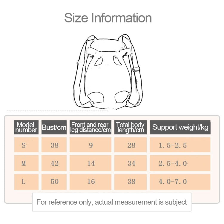 Chargez l&#39;image dans la visionneuse de la galerie, Front Pet Carrier Dog Backpack Bag, Size：L, Size：L - Polar Tech Australia
