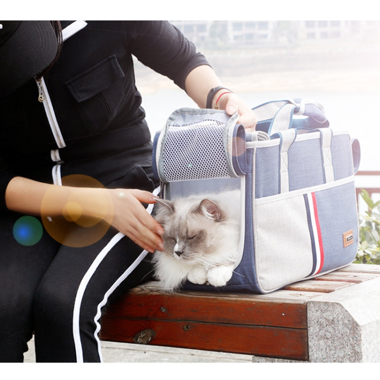 Cargue la imagen en el visor de la galería, DODOPET Outdoor Portable Oxford Cloth Cat Dog Pet Carrier Bag Handbag Shoulder Bag, Size: 43 x 19 x 26cm, Size: 43 x 19 x 26cm - Polar Tech Australia
