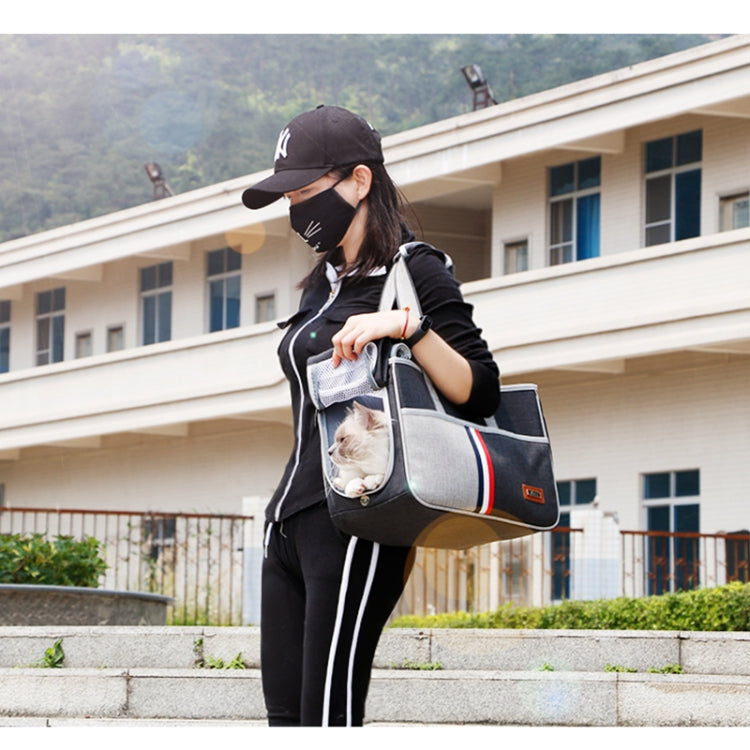 Cargue la imagen en el visor de la galería, DODOPET Outdoor Portable Oxford Cloth Cat Dog Pet Carrier Bag Handbag Shoulder Bag, Size: 43 x 19 x 26cm, Size: 43 x 19 x 26cm - Polar Tech Australia
