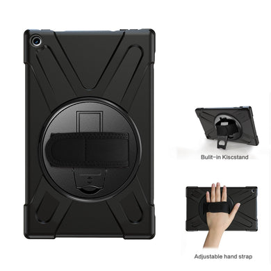 Amazon Fire HD 10 2017/2019 Heavy Duty 360 Degree Rotate Stand Hand Strap Case - Polar Tech Australia