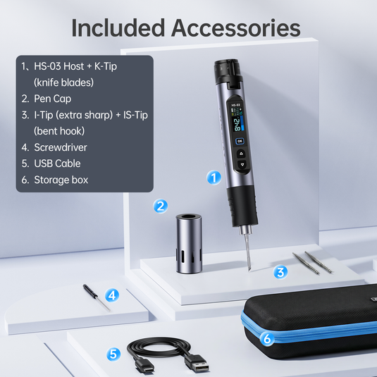 [HS-03] FNIRSI HS-03 Cordelss Soldering Iron Type-C Wireless Soldering Iron Kit 18650 Battery Rechargeable Portable Welding Repair Tools