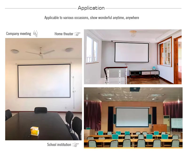 Cargue la imagen en el visor de la galería, Electric Remote Control Auto Foldable Projector Wall Screen 16:9 Support 4K FHD 3D For Indoor Office Presentation Home Theater - Polar Tech Australia
