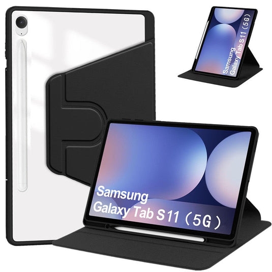 [With Pen Slot] Samsung Galaxy Tab S11 (2025) 11” - 360 Degree Rotating Magnetic Flip Cover Case - i-Station Mobile Phone & Electronic Device Repair and Accessories