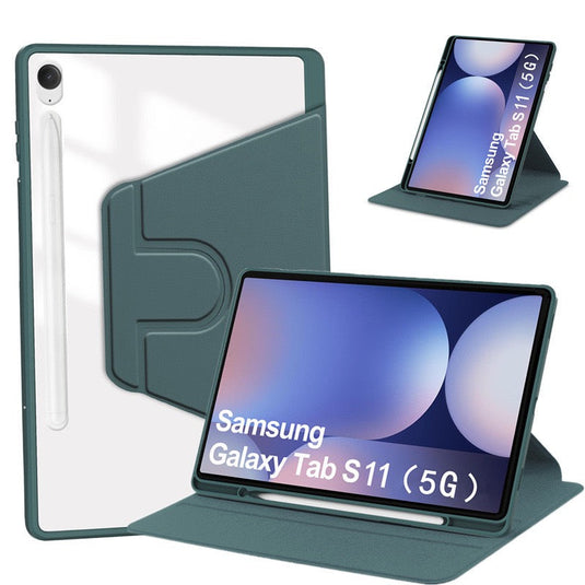 [With Pen Slot] Samsung Galaxy Tab S11 (2025) 11” - 360 Degree Rotating Magnetic Flip Cover Case - i-Station Mobile Phone & Electronic Device Repair and Accessories