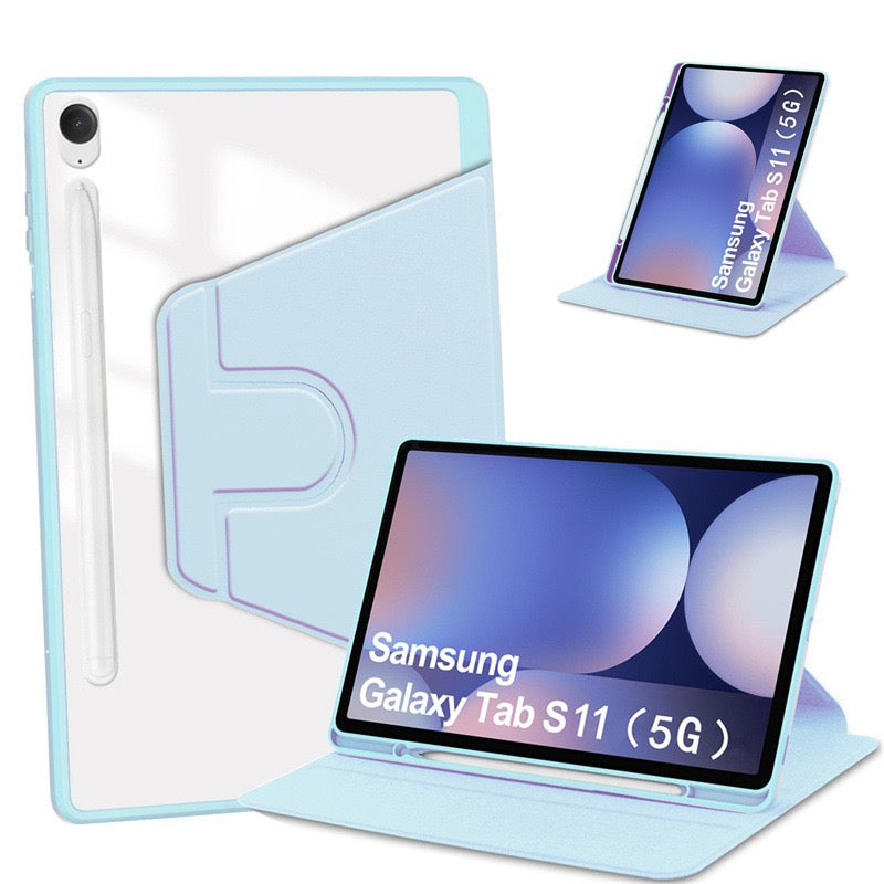 Load image into Gallery viewer, [With Pen Slot] Samsung Galaxy Tab S11 (2025) 11” - 360 Degree Rotating Magnetic Flip Cover Case - i-Station Mobile Phone &amp; Electronic Device Repair and Accessories
