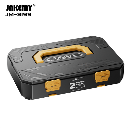 [JM-8199] Jakemy 257-in-1 Modular Manual Toolbox with Manual Screwdriver Handle & 252 Precision Bits