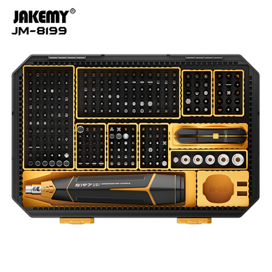 [JM-8199] Jakemy 257-in-1 Modular Manual Toolbox with Manual Screwdriver Handle & 252 Precision Bits
