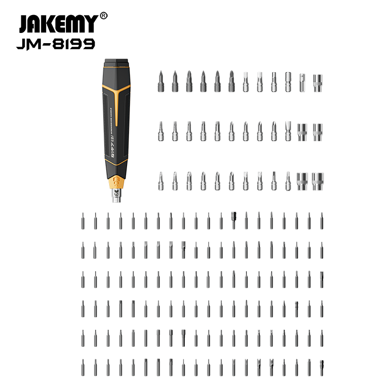 Load image into Gallery viewer, [JM-8199] Jakemy 257-in-1 Modular Manual Toolbox with Manual Screwdriver Handle &amp; 252 Precision Bits - Polar Tech Australia
