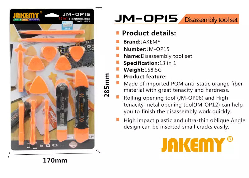 Cargue la imagen en el visor de la galería, [JM-OP15] Jakemy 13 in 1 Opening Dismantle Tool Repair Kit set - Polar Tech Australia
