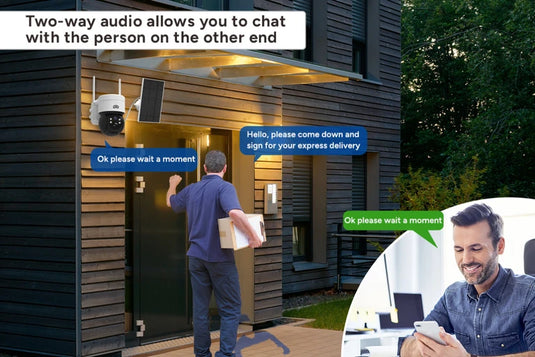 [TUYA Smart Home][WIFI Version] Moer Full HD 4MP Wireless Solar Powered IP65 Outdoor PTZ Security Camera - Polar Tech Australia