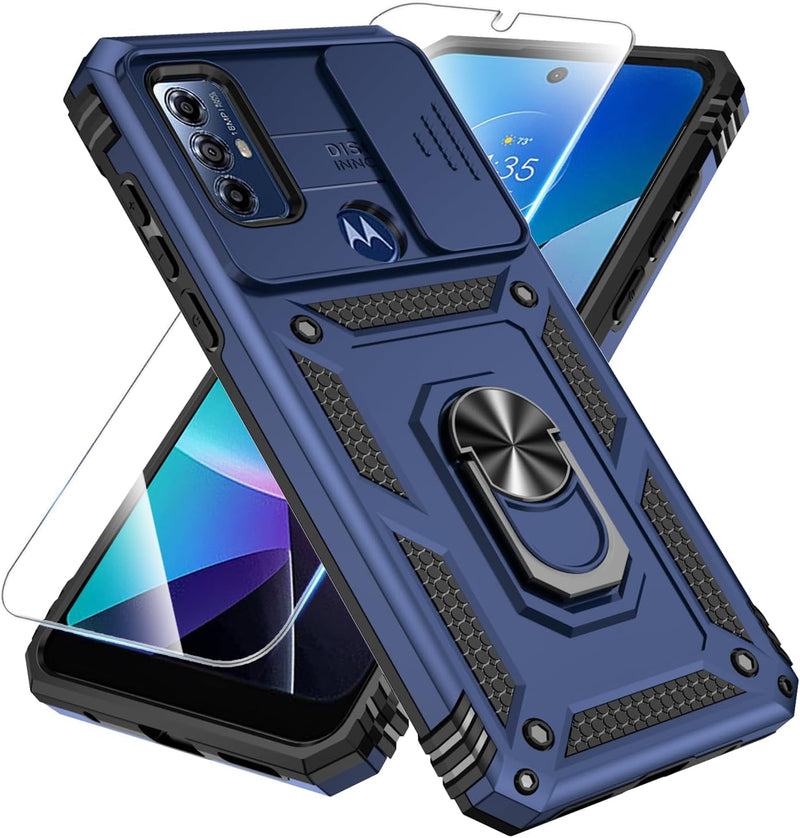 Chargez l&#39;image dans la visionneuse de la galerie, [Magnetic Ring Kickstand][Slide Camera Cover] Motorola Moto G Play 2023/Moto G Pure/Moto G Power 2022 - Shield Shockproof Rugged Heavy Duty Case - Polar Tech Australia
