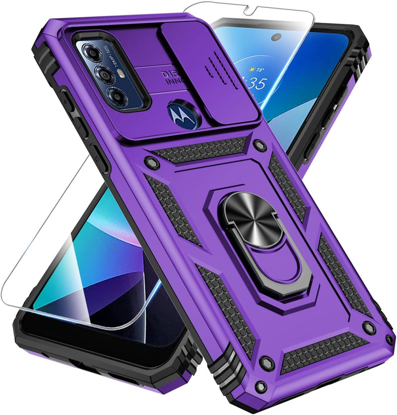 Chargez l&#39;image dans la visionneuse de la galerie, [Magnetic Ring Kickstand][Slide Camera Cover] Motorola Moto G Play 2023/Moto G Pure/Moto G Power 2022 - Shield Shockproof Rugged Heavy Duty Case - Polar Tech Australia
