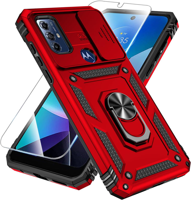 Chargez l&#39;image dans la visionneuse de la galerie, [Magnetic Ring Kickstand][Slide Camera Cover] Motorola Moto G Play 2023/Moto G Pure/Moto G Power 2022 - Shield Shockproof Rugged Heavy Duty Case - Polar Tech Australia
