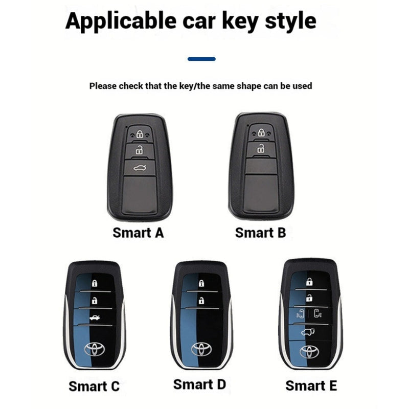 Load image into Gallery viewer, Toyota Zinc Alloy with Genuine Leather Full-Coverage Car Key Fob Protective Case Cover For RAV4, Camry, C-HR, Corolla, Prado, Prius
