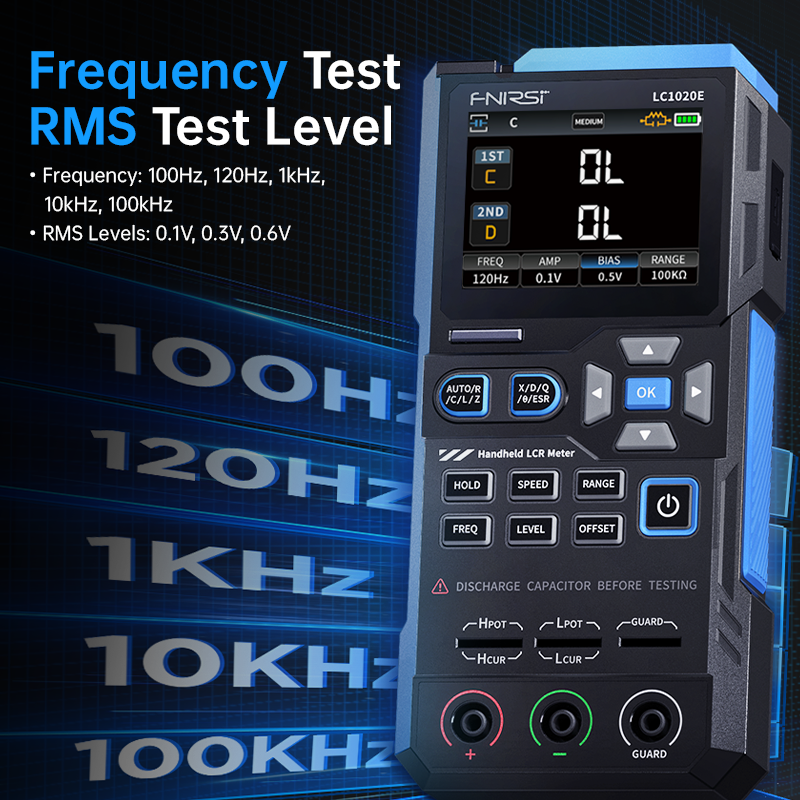 Cargue la imagen en el visor de la galería, [LC1020E] FNIRSI High Precision Handheld Digital Bridge LCR ESR Tester

