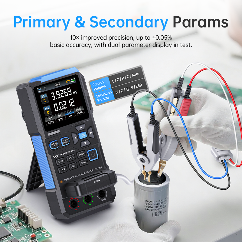 Cargue la imagen en el visor de la galería, [LC1020E] FNIRSI High Precision Handheld Digital Bridge LCR ESR Tester
