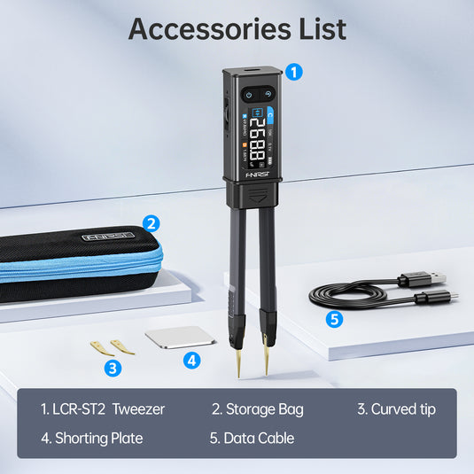 [LCR-ST2] 100K LCR ESR Meter 2-in-1 Digital Tweezers Bridge