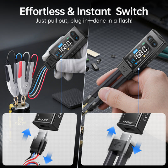 [LCR-ST2] 100K LCR ESR Meter 2-in-1 Digital Tweezers Bridge