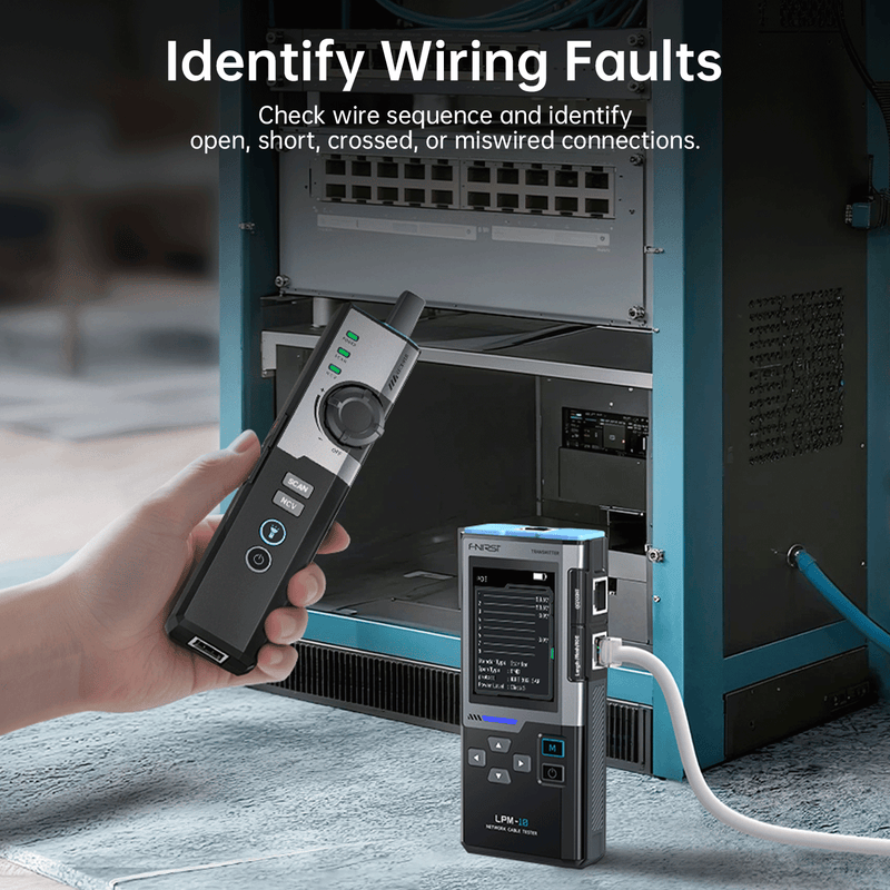 Cargue la imagen en el visor de la galería, [LPM-10C] FNIRSI LPM-10C Network Cable Tester Cable Tracer Wire Mapper PoE Gigabit LAN Tester with PING IP Scanner RJ45 Fault Detection NCV &amp; LED Flashlight
