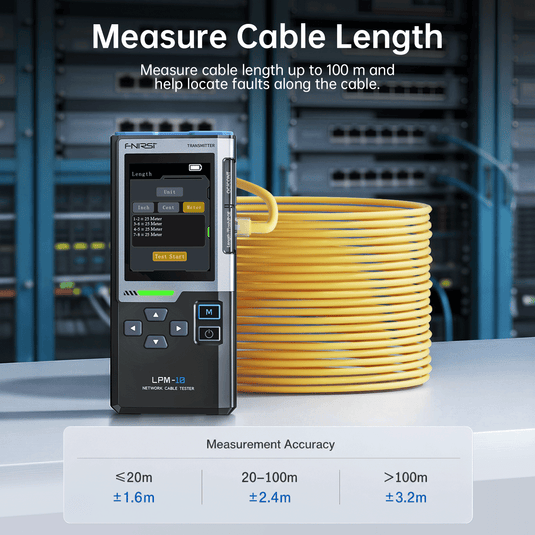 [LPM-10C] FNIRSI LPM-10C Network Cable Tester Cable Tracer Wire Mapper PoE Gigabit LAN Tester with PING IP Scanner RJ45 Fault Detection NCV & LED Flashlight