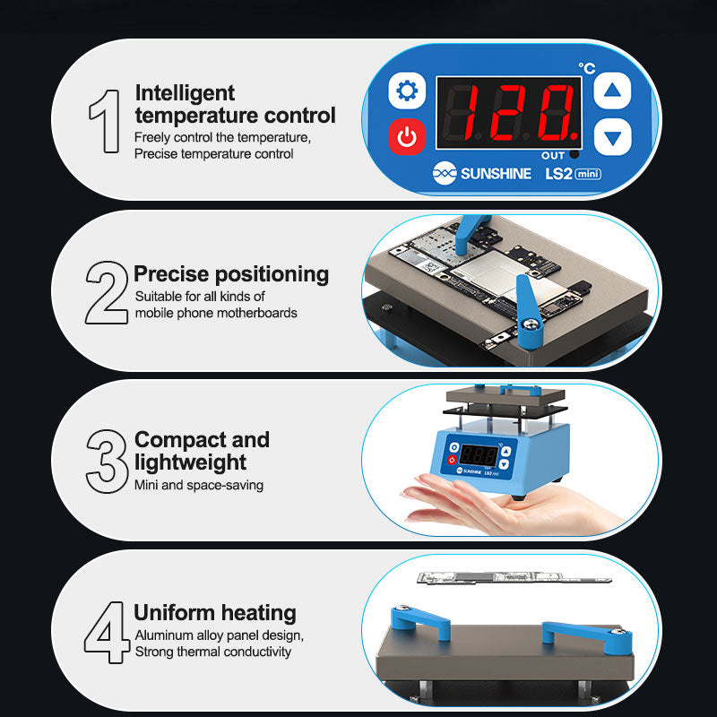 Load image into Gallery viewer, [LS2 Mini] SUNSHINE Universal Heating Module Compact &amp; Efficient Preheating Platform for Mobile Repair - Polar Tech Australia
