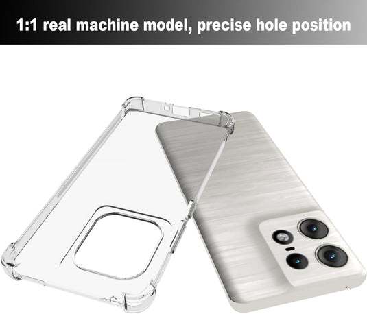 Motorola Moto Edge 50/50 Pro  - AirPillow Cushion Transparent Soft Clear TPU Four Corners Protective Case - Polar Tech Australia