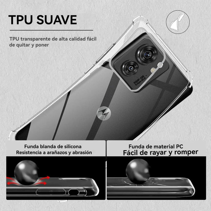 Chargez l&#39;image dans la visionneuse de la galerie, Motorola Moto Edge 40/Edge 2023  - AirPillow Cushion Transparent Soft Clear TPU Four Corners Protective Case - Polar Tech Australia
