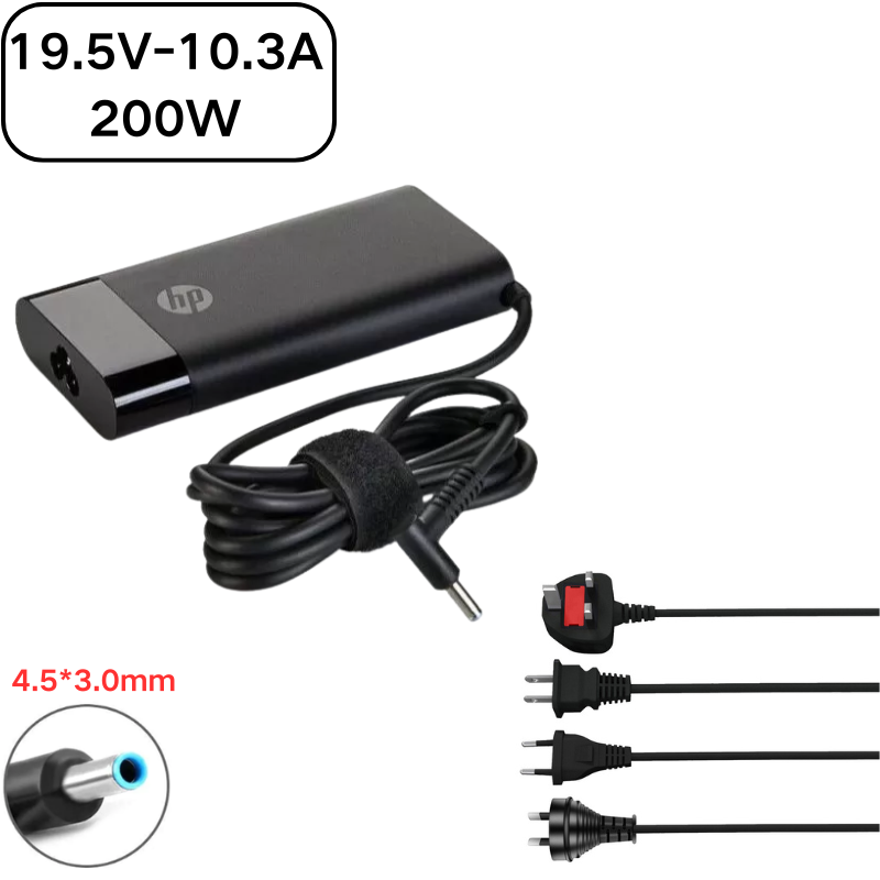 Cargue la imagen en el visor de la galería, [19.5V-10.3A/200W][4.5x3.0] HP ZenBook 17&quot; Omen 15&quot; Gaming Mobile Workstation Laptop AC Power Supply Adapter Charger - Polar Tech Australia
