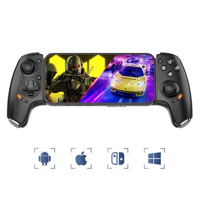 AB01 Wireless Game Controller for Switch & iOS Hall Effect Joystick 6-Axis Gyro Turbo Programmable Dual Vibratio
