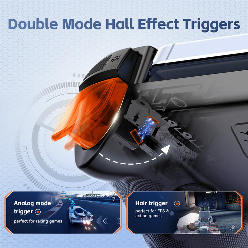 Load image into Gallery viewer, AB01 Wireless Game Controller for Switch &amp; iOS Hall Effect Joystick 6-Axis Gyro Turbo Programmable Dual Vibratio
