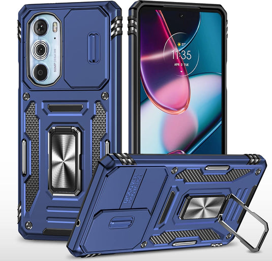 [Magnetic Ring Kickstand][Camera Cover] Motorola Moto Edge 30 Pro/Edge Plus 2022 - Shield Shockproof Rugged Heavy Duty Case - Polar Tech Australia