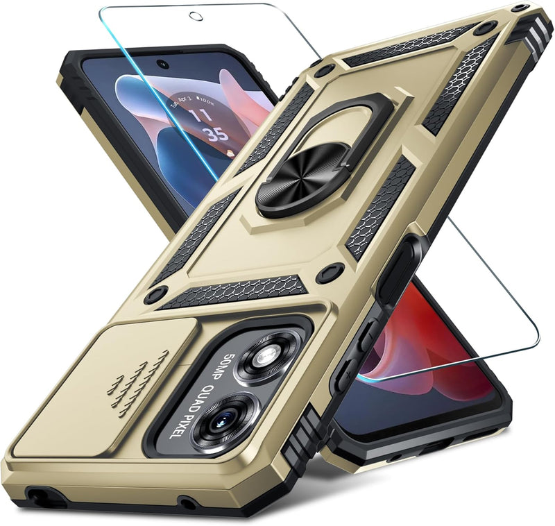 Chargez l&#39;image dans la visionneuse de la galerie, [Magnetic Ring Kickstand][Slide Camera Cover] Motorola Moto G Play 2024 - Shield Shockproof Rugged Heavy Duty Case - Polar Tech Australia
