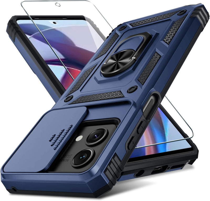Chargez l&#39;image dans la visionneuse de la galerie, [Magnetic Ring Kickstand][Slide Camera Cover] Motorola Moto G Stylus 5G 2024 - Shield Shockproof Rugged Heavy Duty Case - Polar Tech Australia
