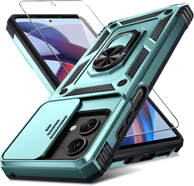 Chargez l&#39;image dans la visionneuse de la galerie, [Magnetic Ring Kickstand][Slide Camera Cover] Motorola Moto G Stylus 5G 2024 - Shield Shockproof Rugged Heavy Duty Case - Polar Tech Australia
