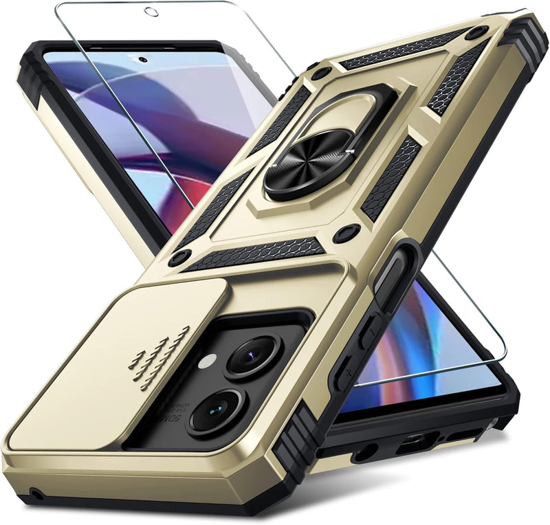 Chargez l&#39;image dans la visionneuse de la galerie, [Magnetic Ring Kickstand][Slide Camera Cover] Motorola Moto G Stylus 5G 2024 - Shield Shockproof Rugged Heavy Duty Case - Polar Tech Australia
