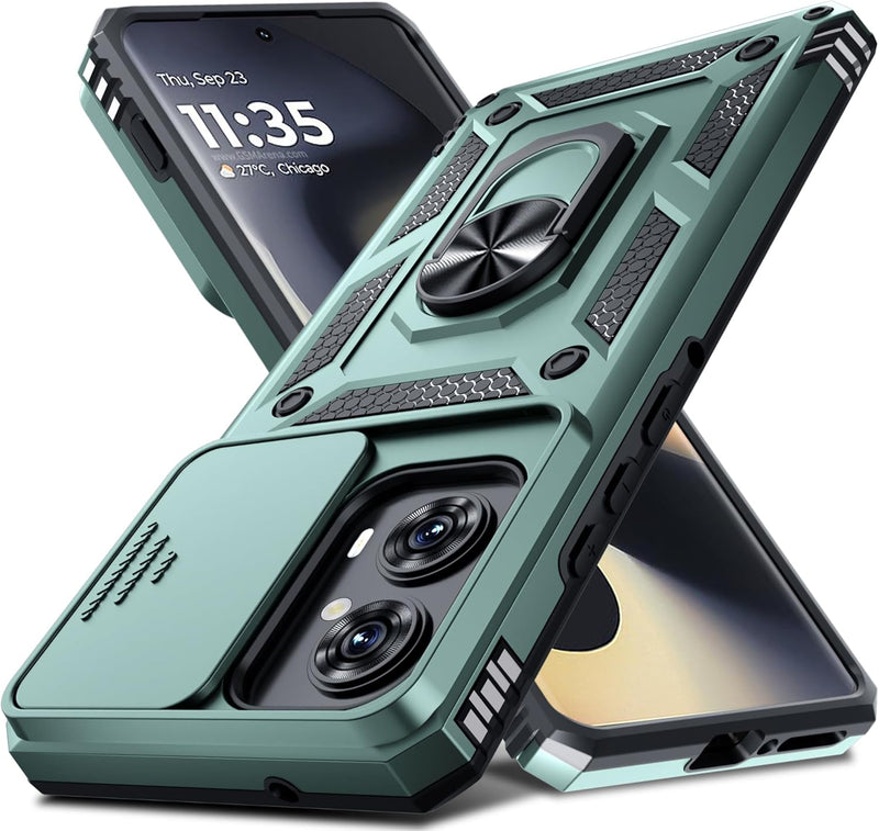 Cargue la imagen en el visor de la galería, [Ring Rotating Stand][Camera Lens Cover] Motorola Moto Edge 2024 - Shield Shockproof Rugged Heavy Duty Case - Polar Tech Australia

