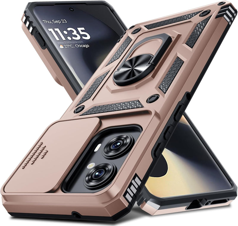 Cargue la imagen en el visor de la galería, [Ring Rotating Stand][Camera Lens Cover] Motorola Moto Edge 2024 - Shield Shockproof Rugged Heavy Duty Case - Polar Tech Australia
