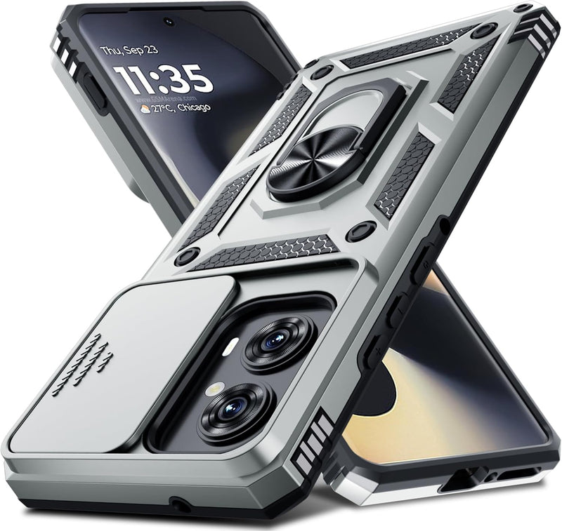 Cargue la imagen en el visor de la galería, [Ring Rotating Stand][Camera Lens Cover] Motorola Moto Edge 2024 - Shield Shockproof Rugged Heavy Duty Case - Polar Tech Australia

