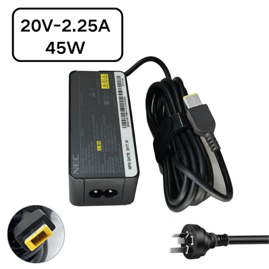 [45W/20V-2.25A][Yellow Square] NEC VersaPro / VersaPro J UltraLite Type VB VB-3 Laptop AC Power Adapter Wall Charger (AU Plug) - Polar Tech Australia